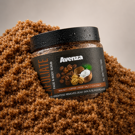 Avenza Coffee, Walnut & Rock Salt Body Scrub